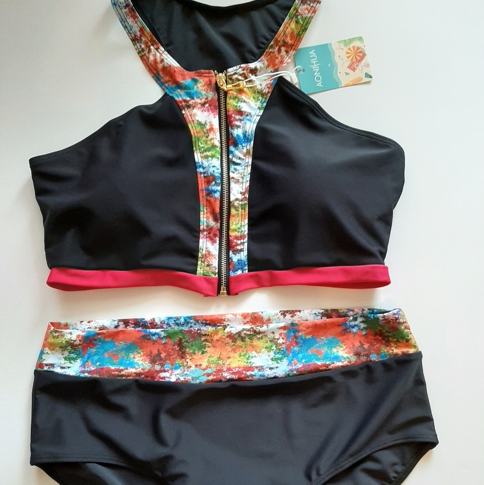 Swimsuits for women plus size high waisted bikini swimwear bathing suits